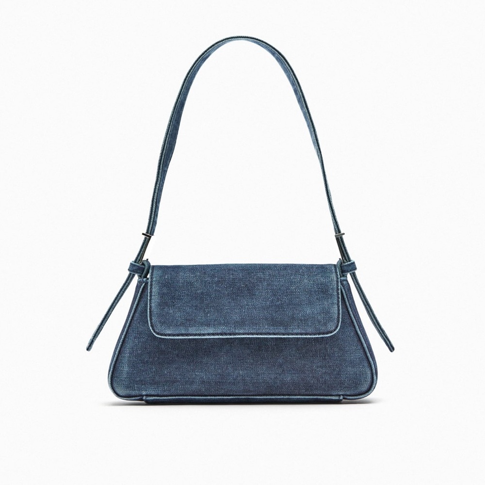 Zara Denim Blue Shoulder Bag